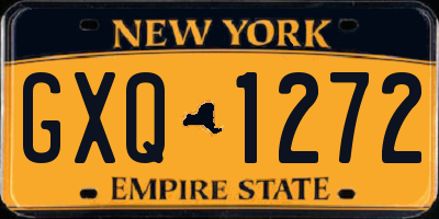 NY license plate GXQ1272