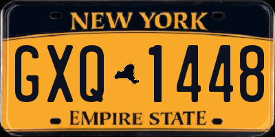 NY license plate GXQ1448