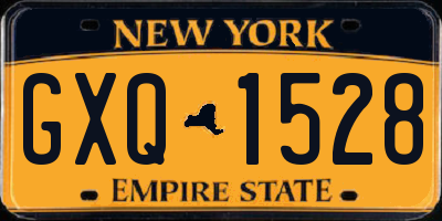 NY license plate GXQ1528