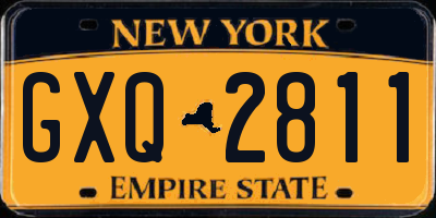 NY license plate GXQ2811