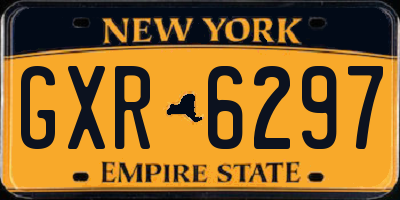 NY license plate GXR6297