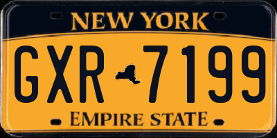 NY license plate GXR7199