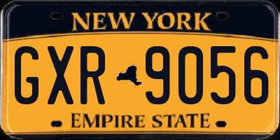 NY license plate GXR9056