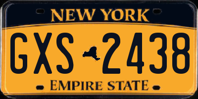 NY license plate GXS2438