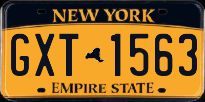 NY license plate GXT1563