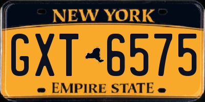 NY license plate GXT6575