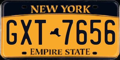 NY license plate GXT7656