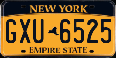 NY license plate GXU6525