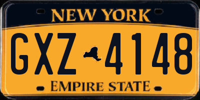 NY license plate GXZ4148