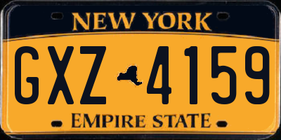 NY license plate GXZ4159