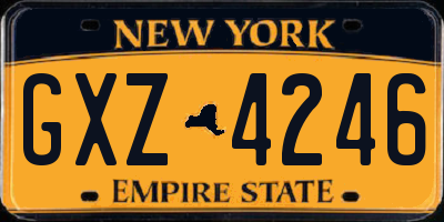 NY license plate GXZ4246