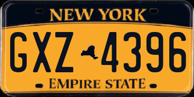 NY license plate GXZ4396