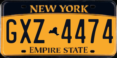 NY license plate GXZ4474