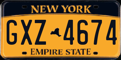 NY license plate GXZ4674