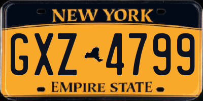 NY license plate GXZ4799