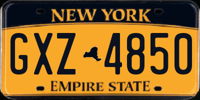 NY license plate GXZ4850