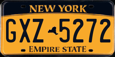 NY license plate GXZ5272