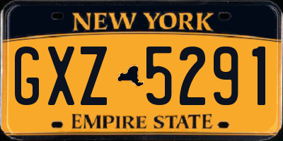 NY license plate GXZ5291
