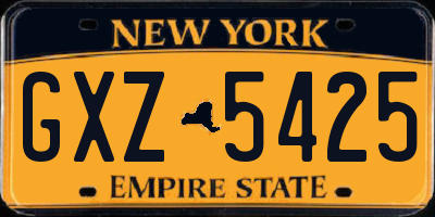 NY license plate GXZ5425