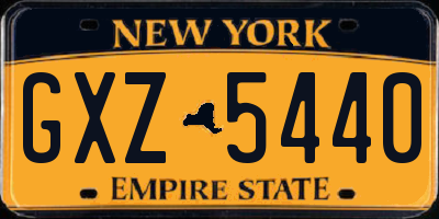 NY license plate GXZ5440