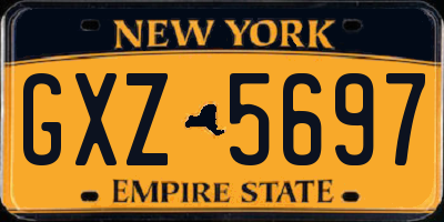 NY license plate GXZ5697