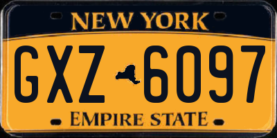 NY license plate GXZ6097