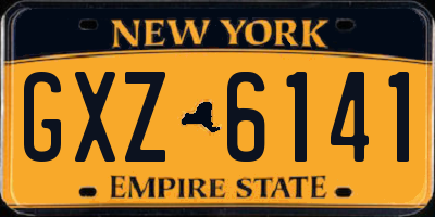 NY license plate GXZ6141
