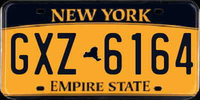 NY license plate GXZ6164