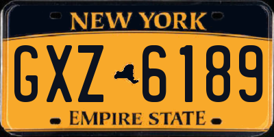 NY license plate GXZ6189