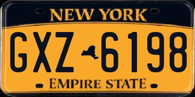 NY license plate GXZ6198