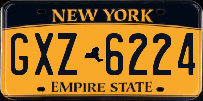 NY license plate GXZ6224