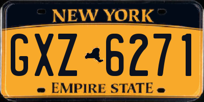 NY license plate GXZ6271
