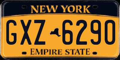 NY license plate GXZ6290