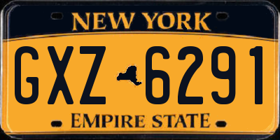 NY license plate GXZ6291