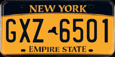 NY license plate GXZ6501