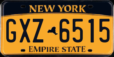 NY license plate GXZ6515
