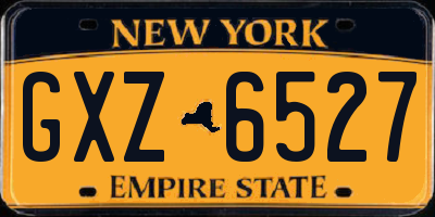 NY license plate GXZ6527