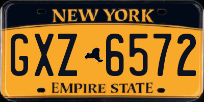 NY license plate GXZ6572