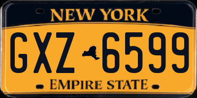 NY license plate GXZ6599