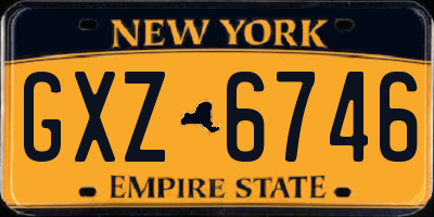 NY license plate GXZ6746