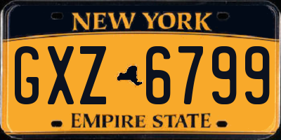 NY license plate GXZ6799