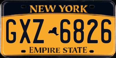 NY license plate GXZ6826