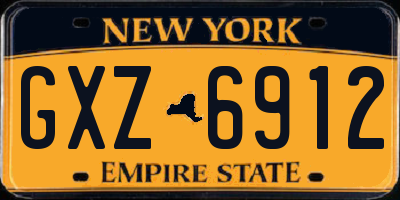 NY license plate GXZ6912