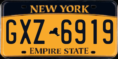 NY license plate GXZ6919