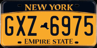 NY license plate GXZ6975