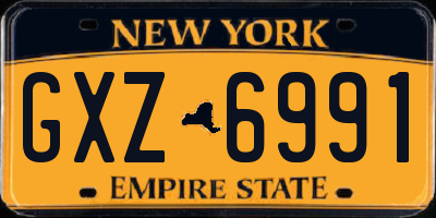 NY license plate GXZ6991