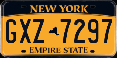 NY license plate GXZ7297