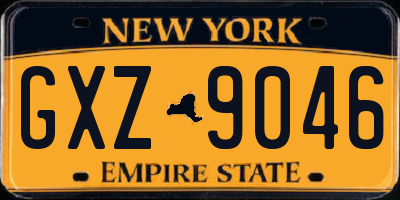 NY license plate GXZ9046