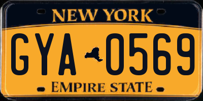 NY license plate GYA0569