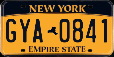 NY license plate GYA0841